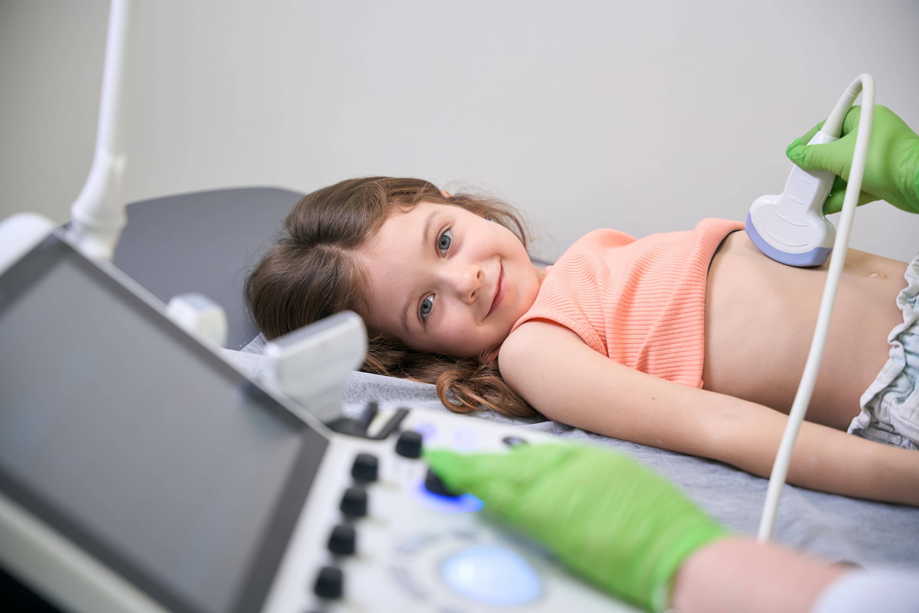 Pediatric ultrasound patient