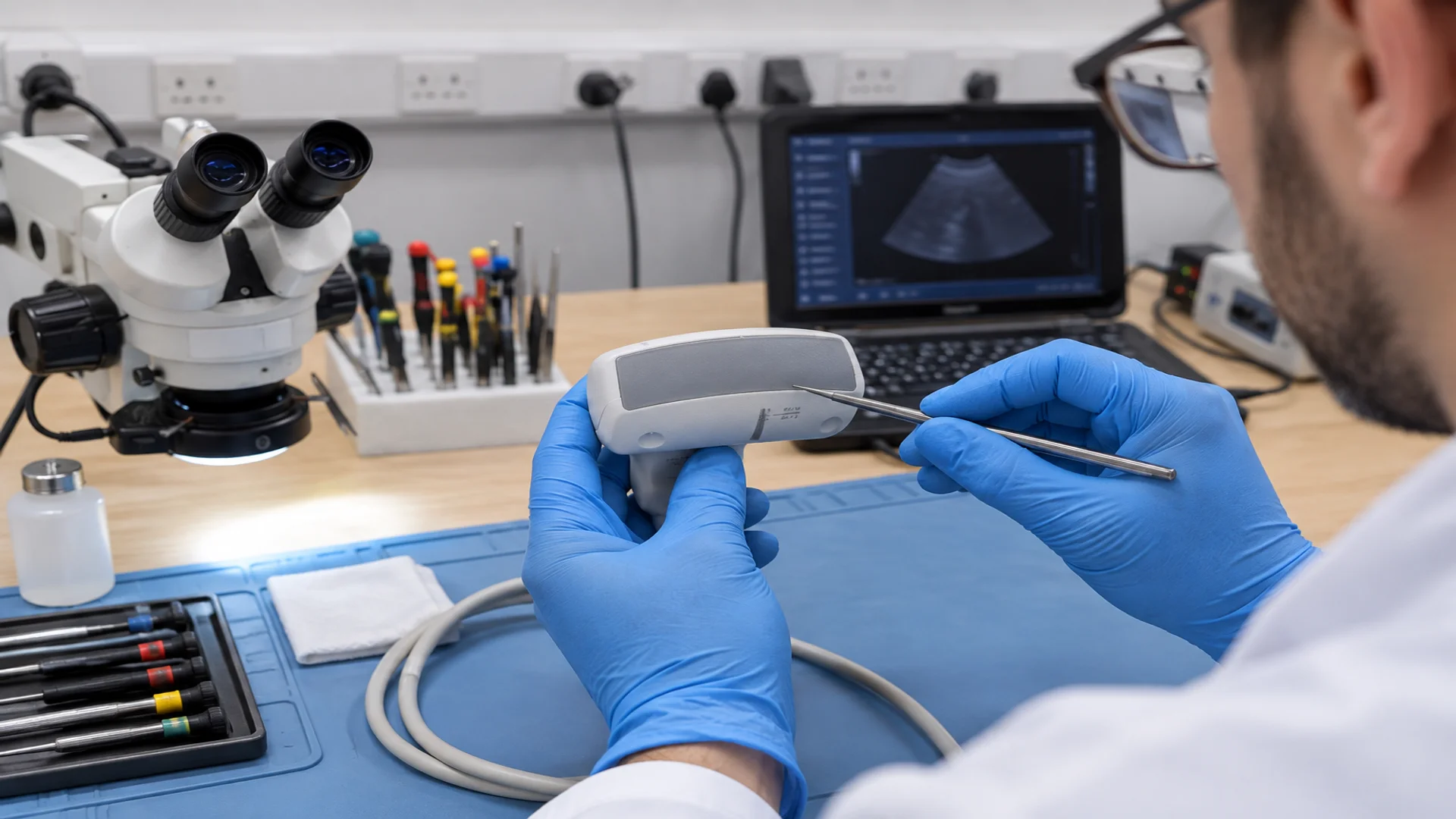 checking the probe condition for patient and ultrasound safety